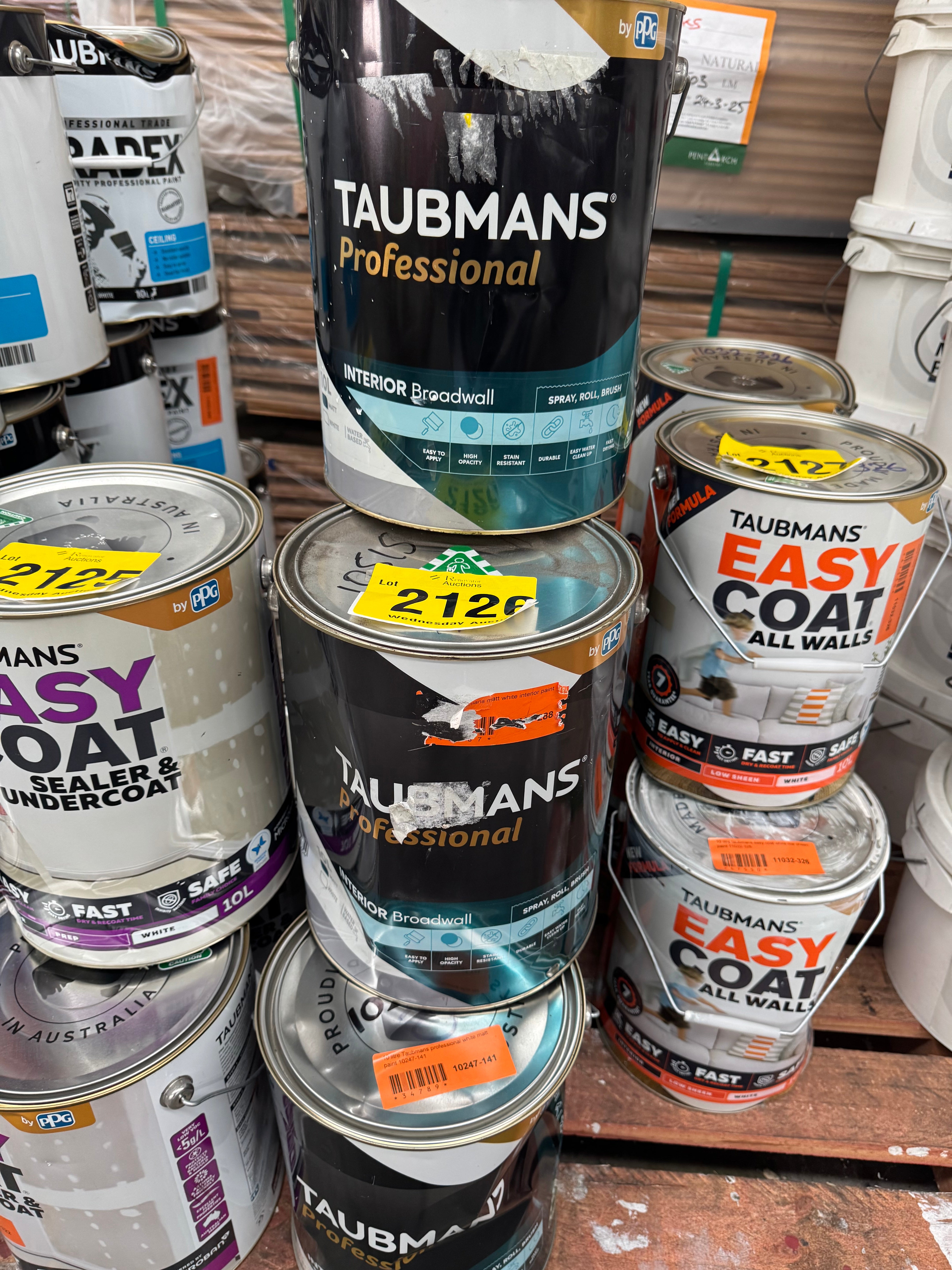 10 Litre Taubmans Professional White Matt Paint (Pick up only)