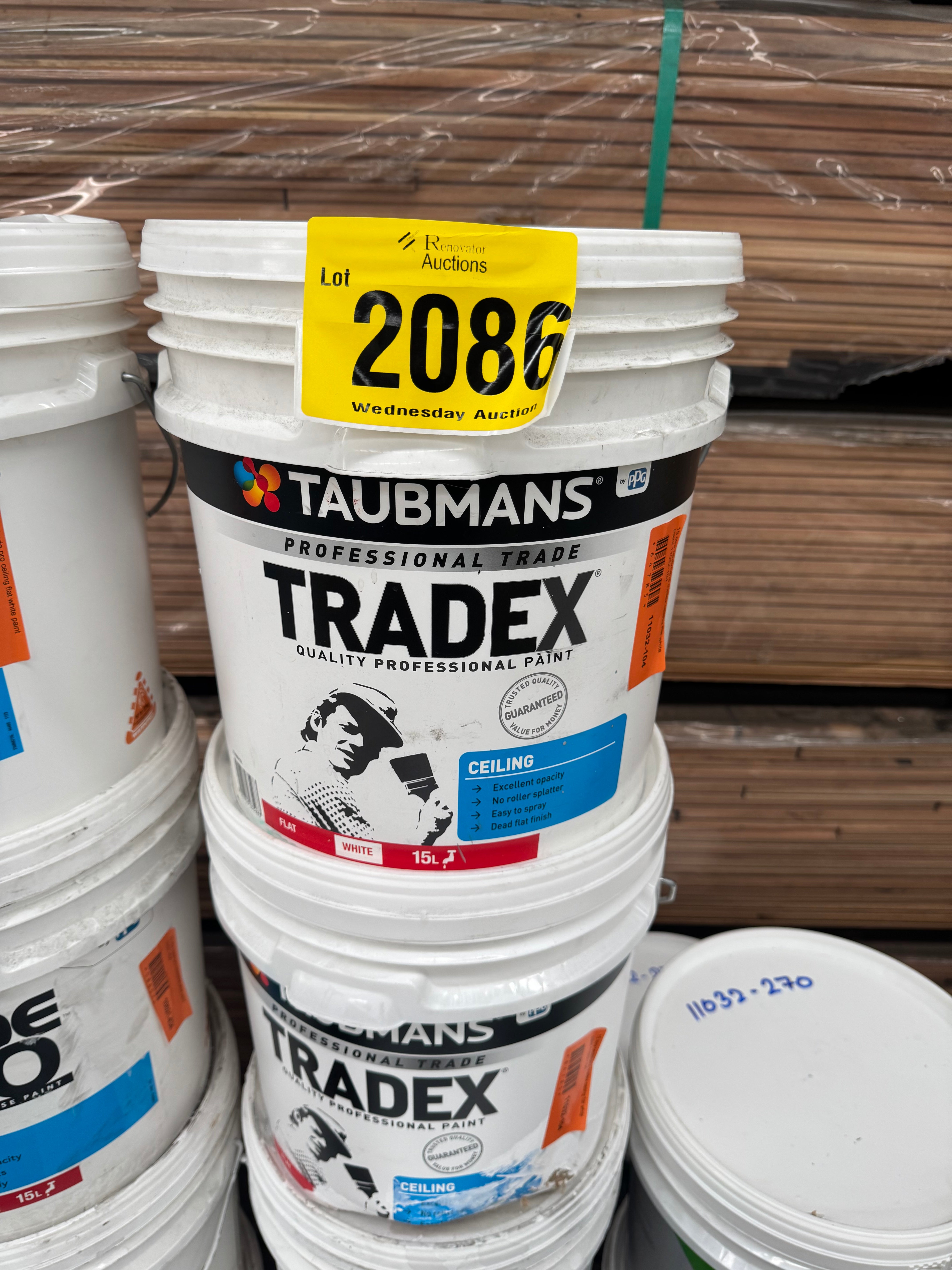 15 Litre Taubmans Tradex Ceiling Flat White Paint (Pick up only)