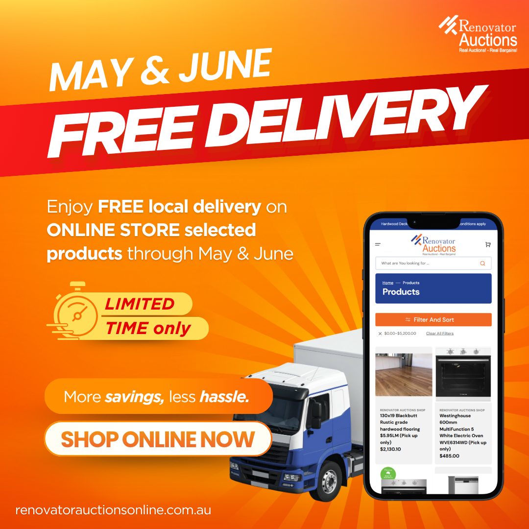 Enjoy FREE Local Delivery on selected ONLINE STORE purchases this May & June