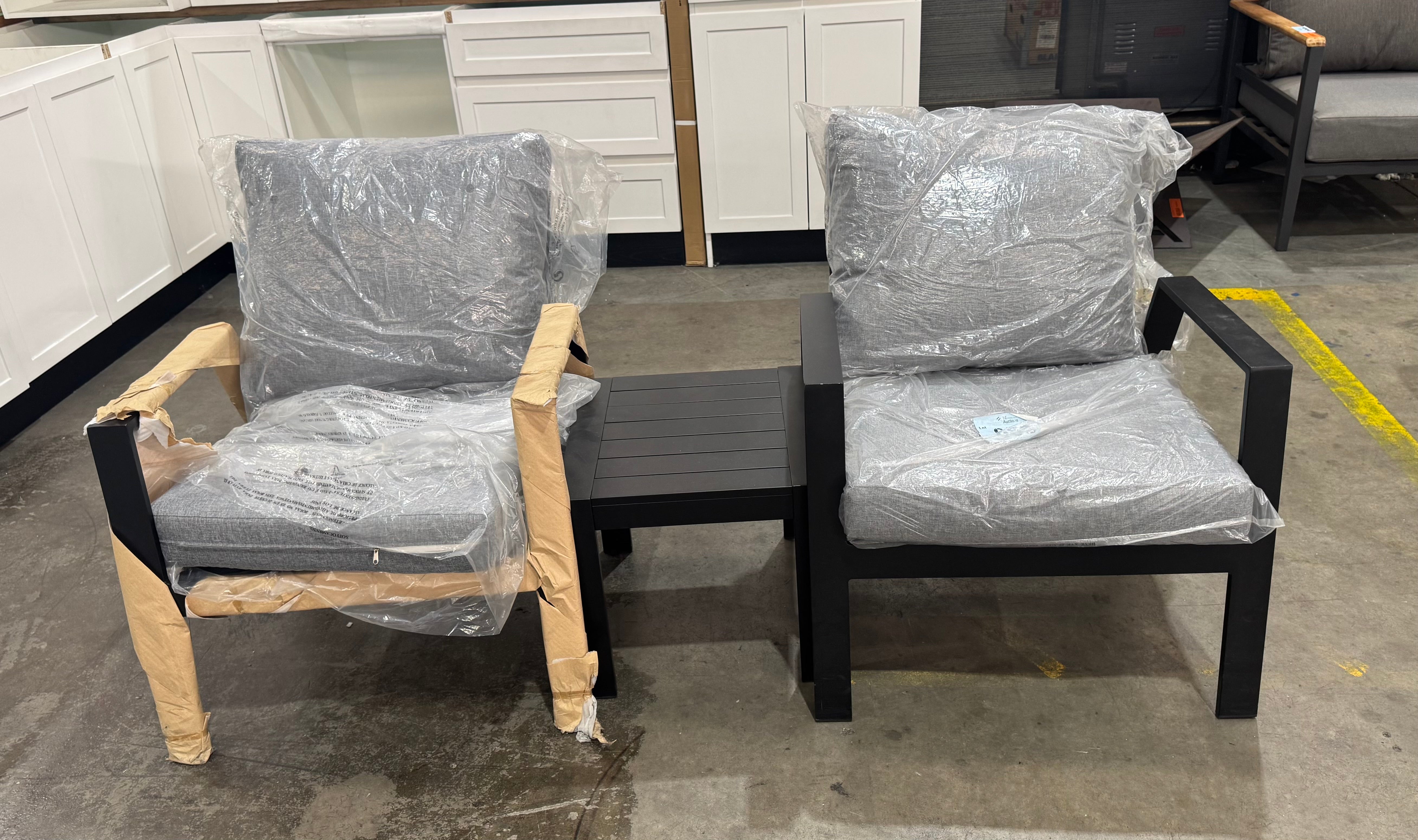 3-Piece Black Aluminium Balcony Set (Pick up only)