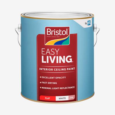 6 Litre Bristol easy living white flat ceiling paint (Pick up only)