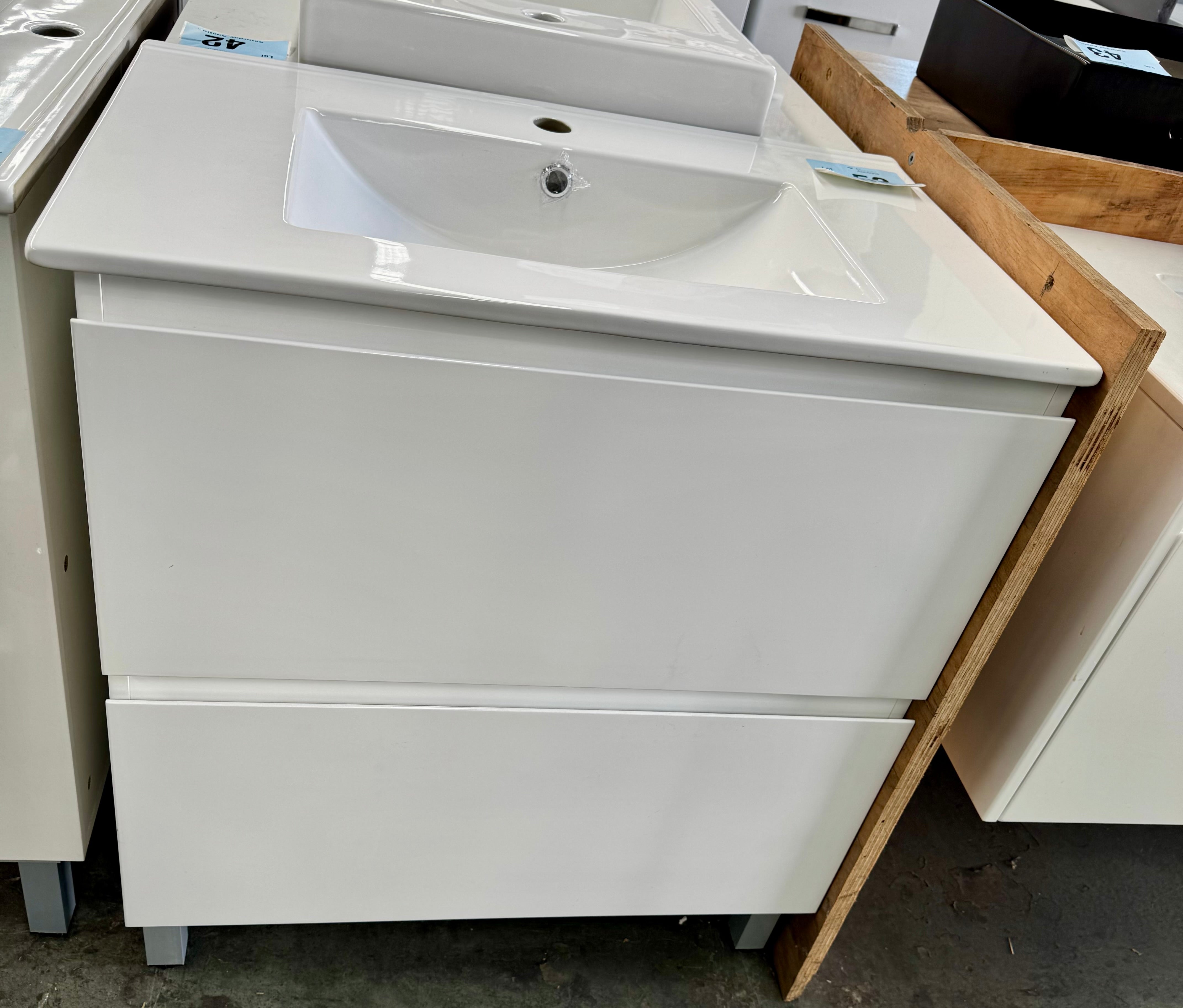 750mm Mirage 2 drawer freestanding vanity (Pick up only)