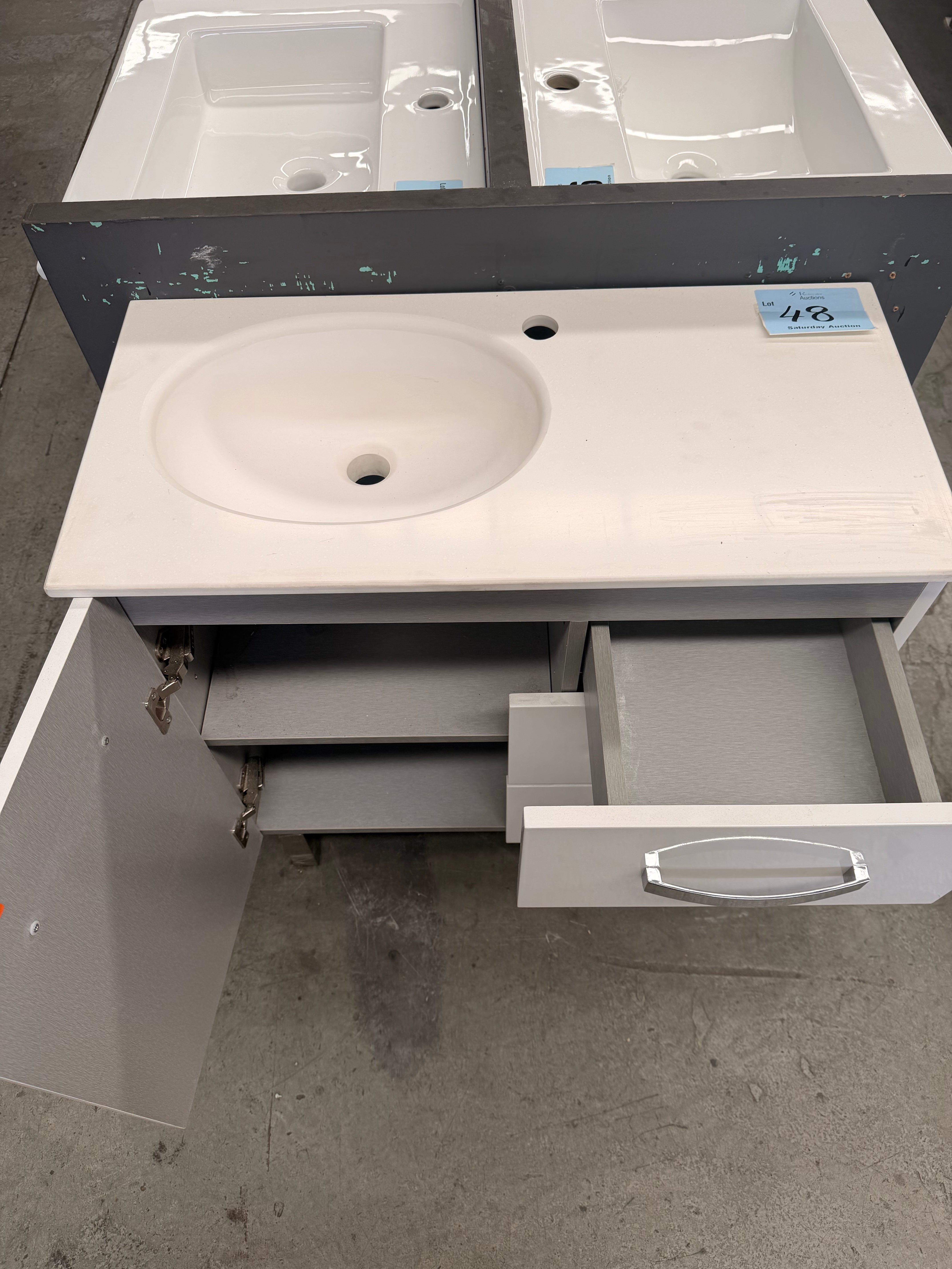 750mm Ricci white gloss ensuite vanity (Pick up only)