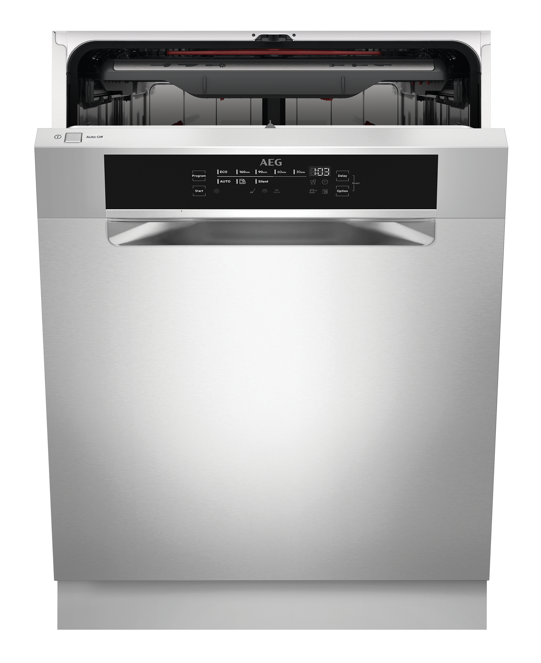 AEG 60cm built-under stainless steel dishwasher - 15 Place Settings - FFE73700PM
