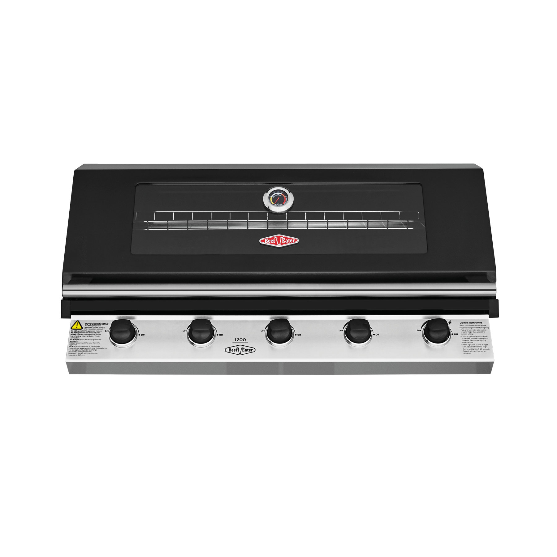 Beefeater 1200 Series Black enamel 5 burner built In BBQ BBG1250BB