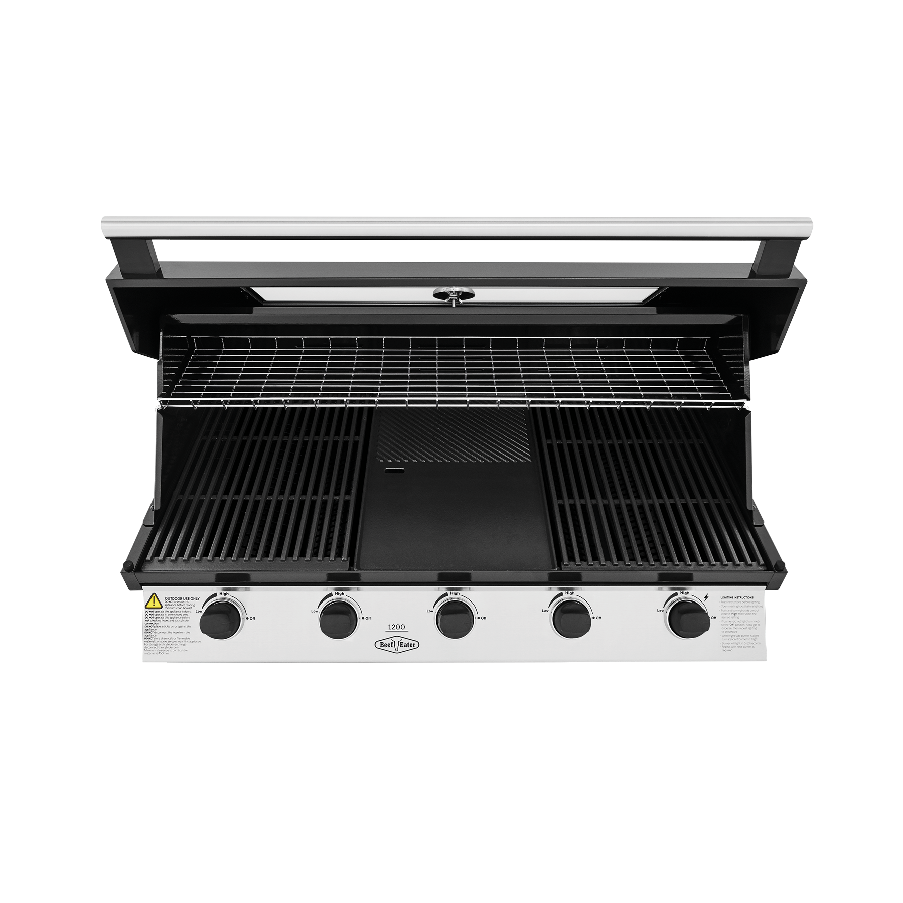 Beefeater 1200 Series Black enamel 5 burner built In BBQ BBG1250BB