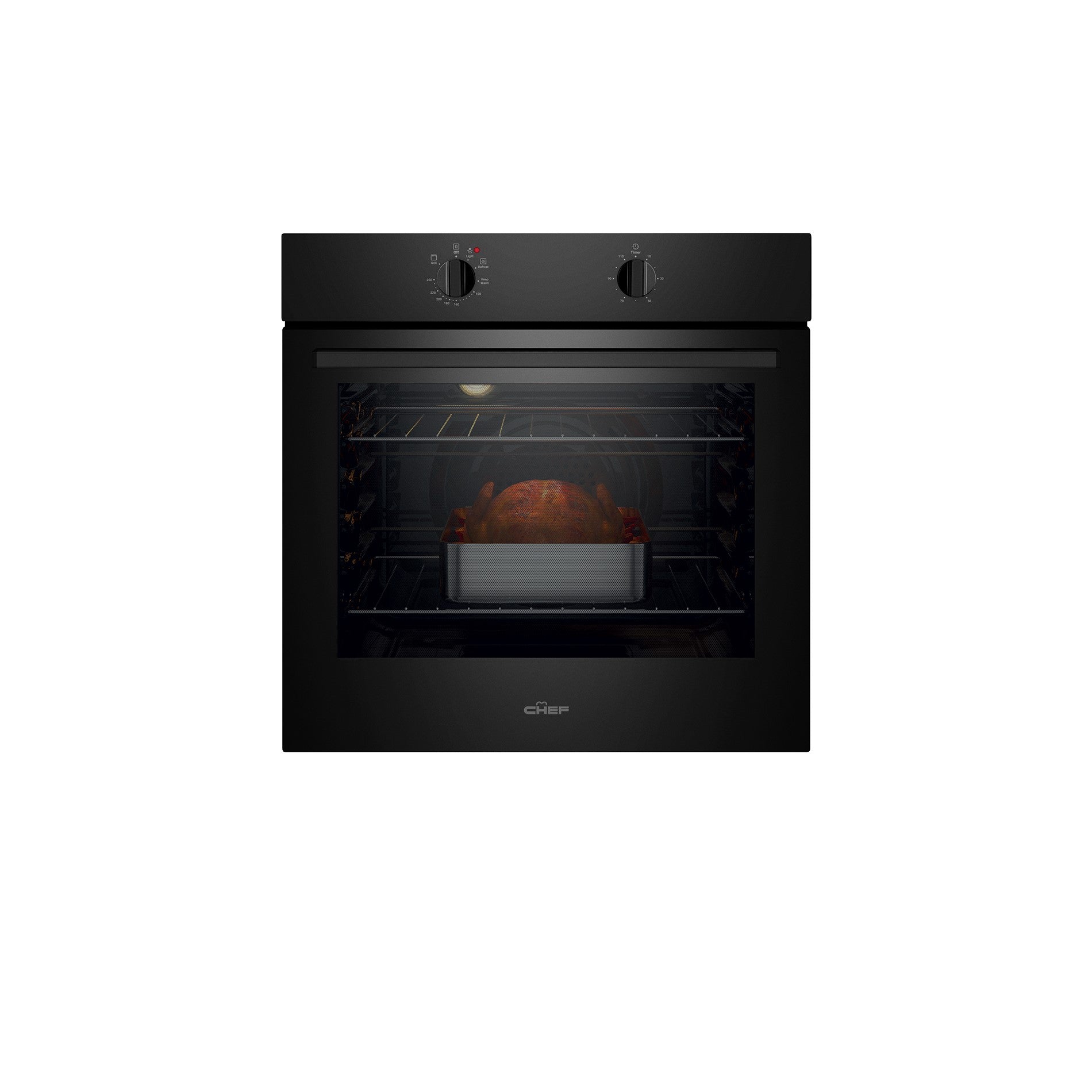 Chef 600mm Multi-Function Black Fan Forced Oven CVE612DB (Pick up only)