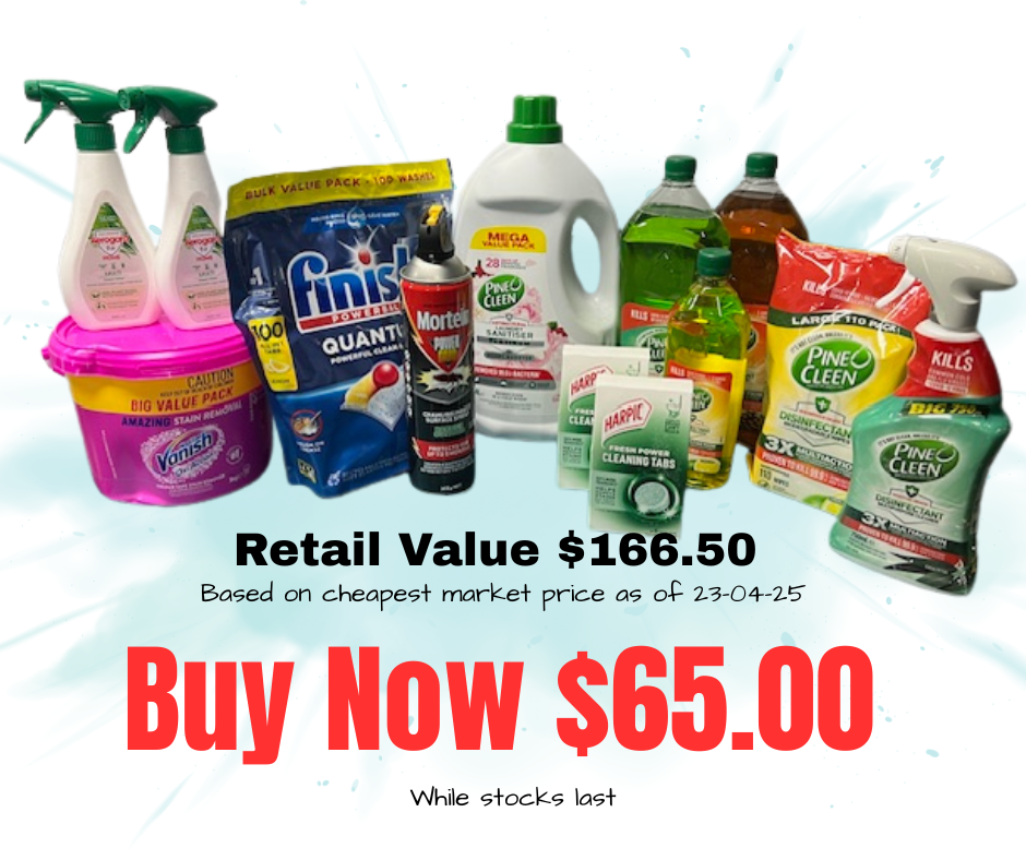 Carton of assorted cleaning products (Pick up only)