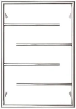 4-bar round stainless-steel heated towel rail (pick up only).