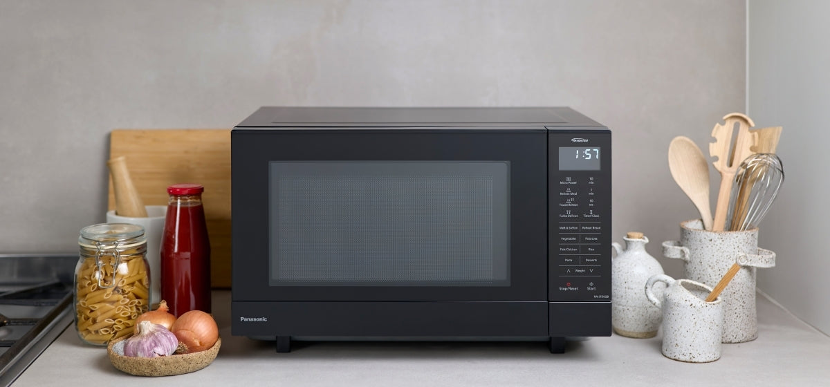 Panasonic 27 litre Black Flatbed inverter Microwave NN-SF56QB