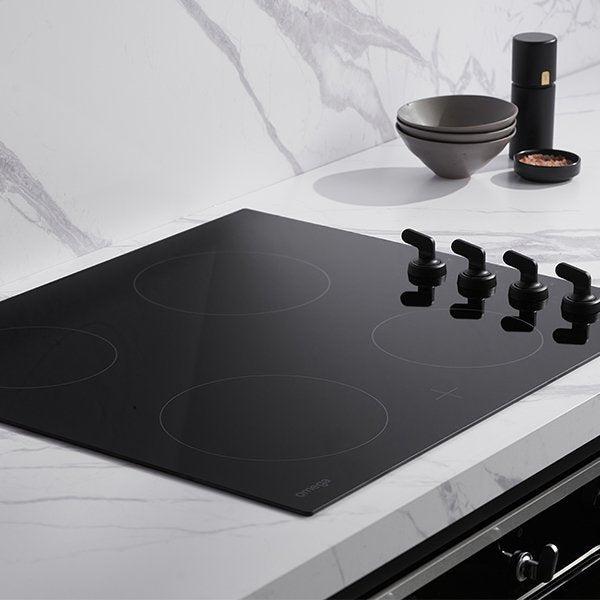 Omega OCC64KZTGG 600mm Black glass ceramic cooktop (Pick up only)