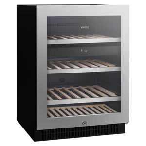 Vintec stainless steel 50-bottle Dual-Zone wine cabinet VWD050SSB-X