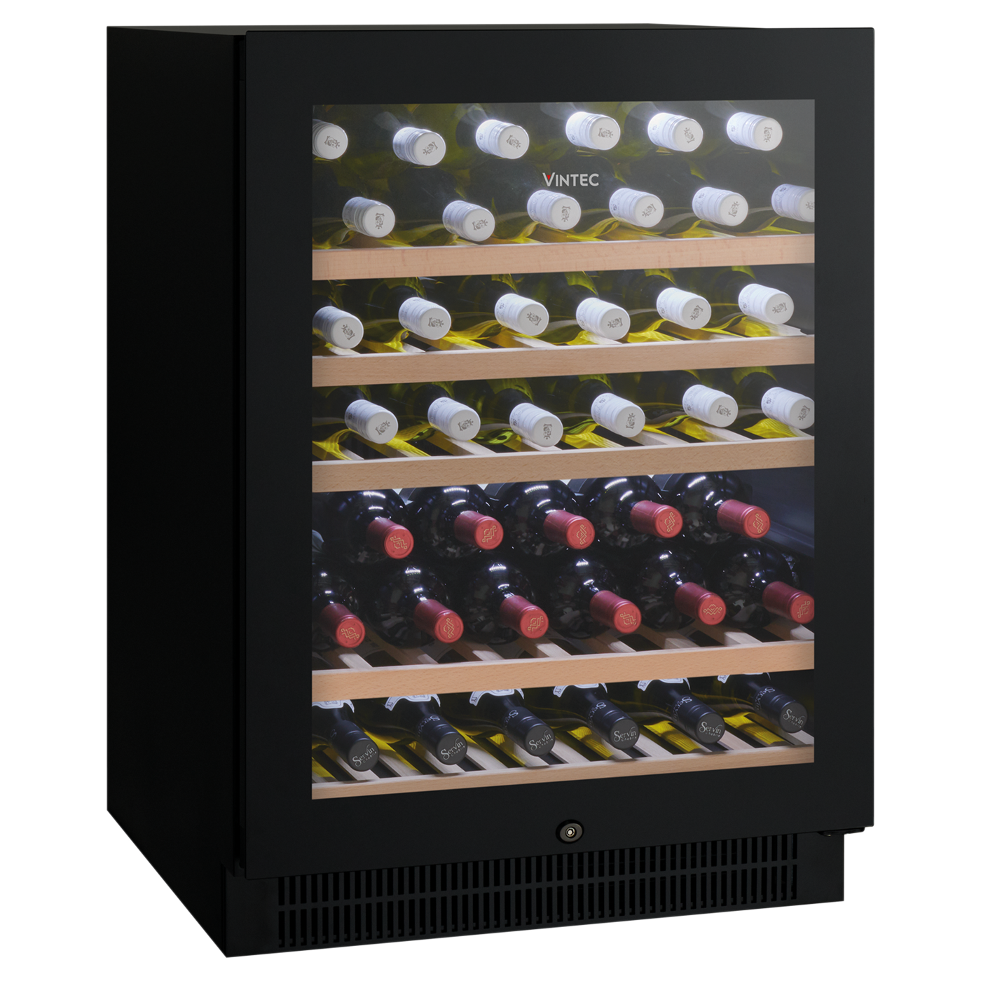 Vintec Black 50 bottle Single-Zone wine cabinet VWS050SBB-X