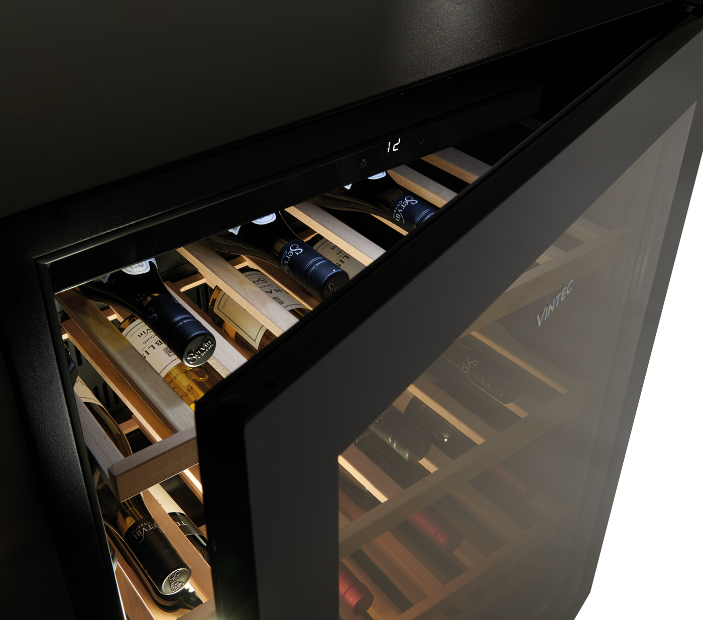 Vintec Black 50 bottle Single-Zone wine cabinet VWS050SBB-X