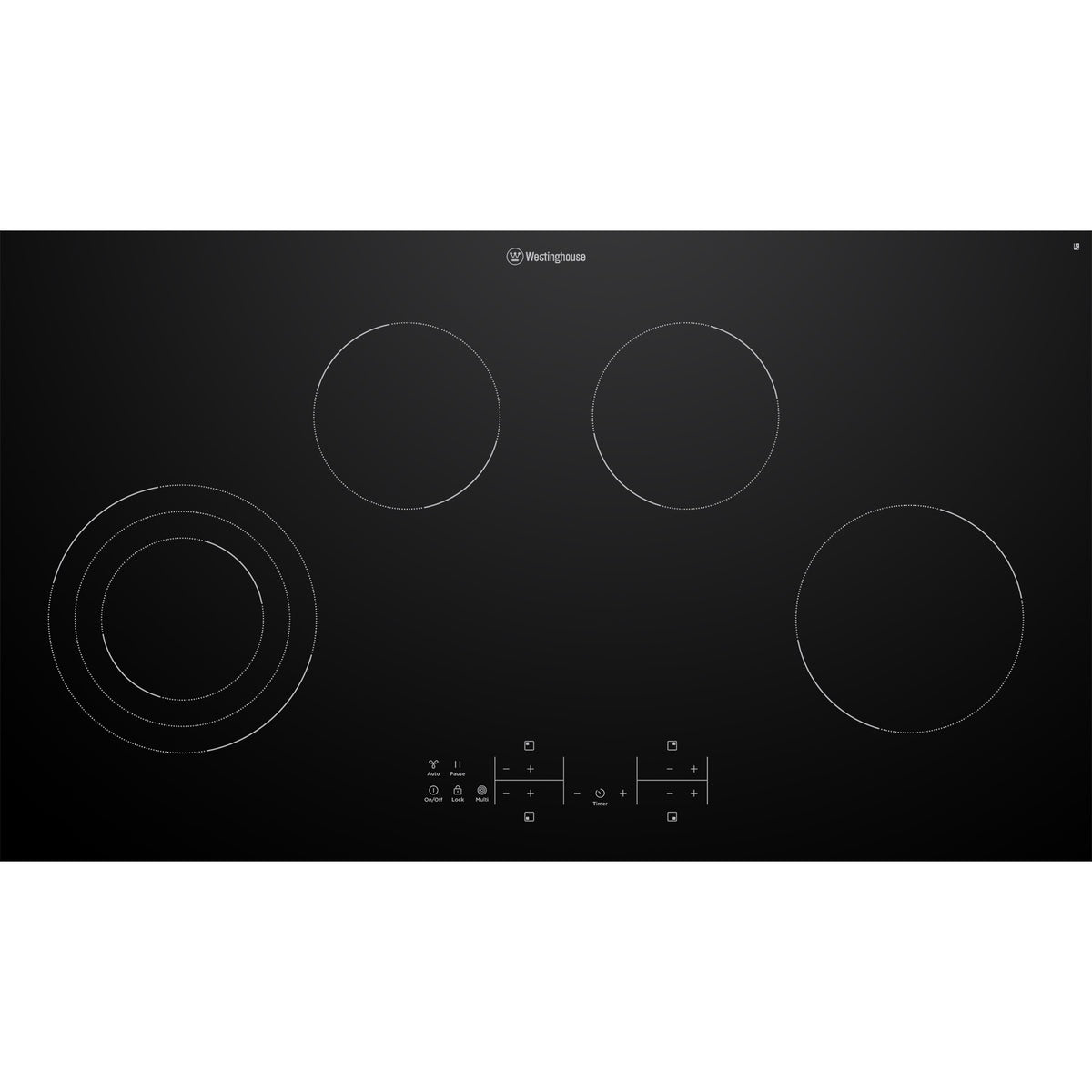 Westinghouse 900mm 4 zone ceramic cooktop WHC943BD (Pick up only)