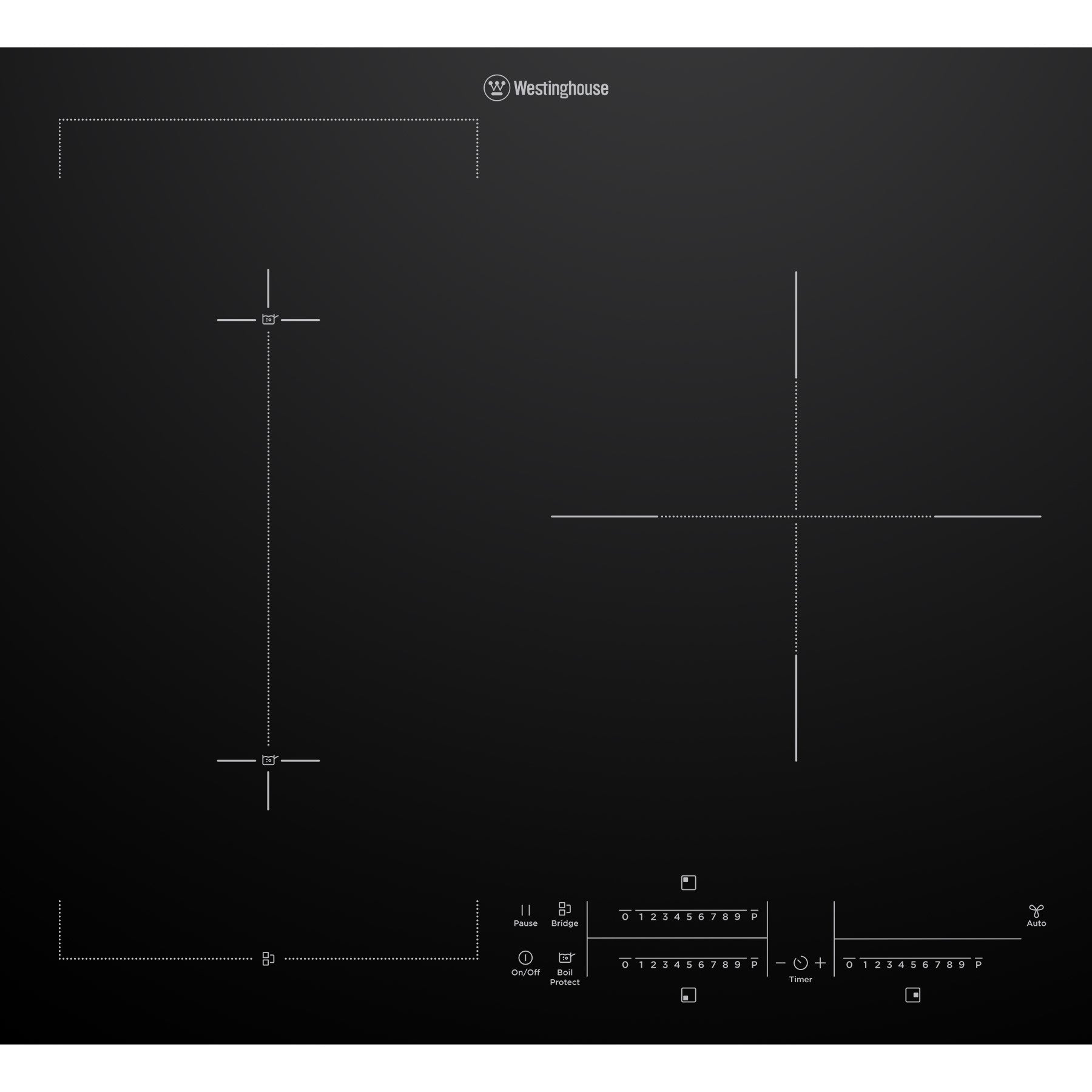 Westinghouse 600mm 3 zone Induction cooktop WHI635BE (Pick up only)