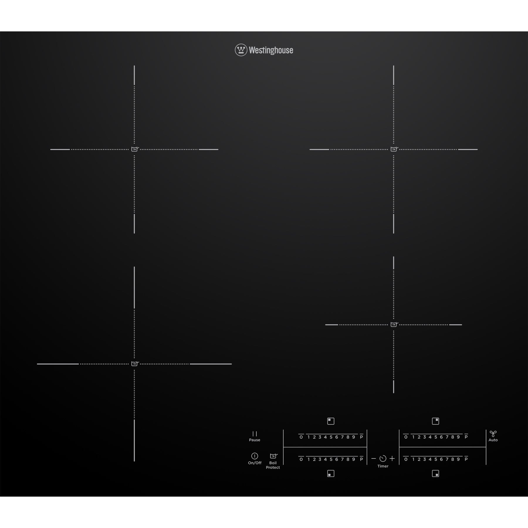 Westinghouse 600mm 4-Zone Induction Cooktop WHI643BE (Pick up only)