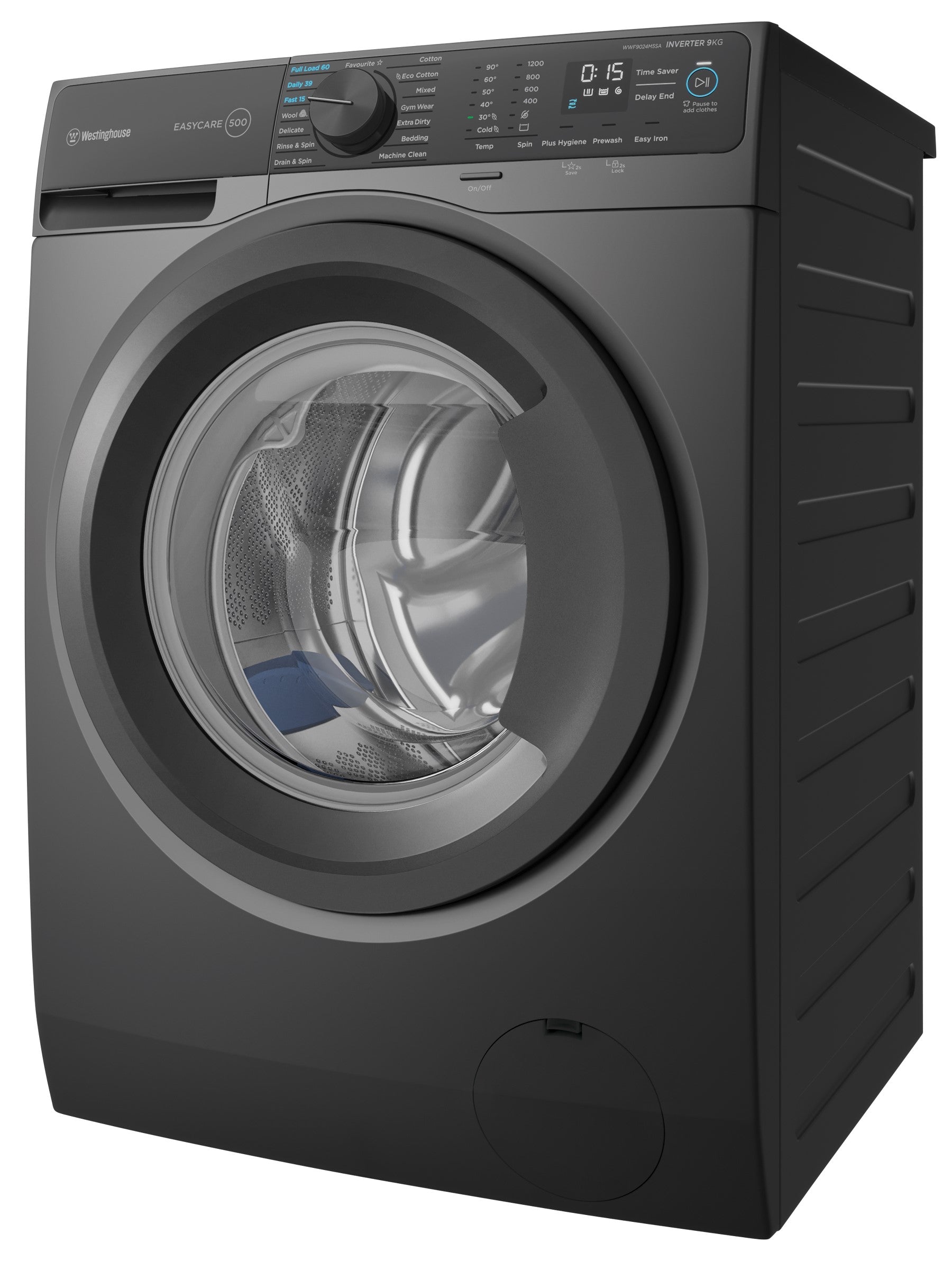 Westinghouse Dark Onyx 9kg front load washing machine WWF9024M5SA (Pick up only)