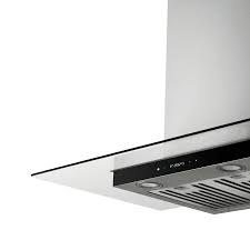 Inalto 900mm flat glass and stainless steel canopy 4 speed rangehood ARGF90BTS
