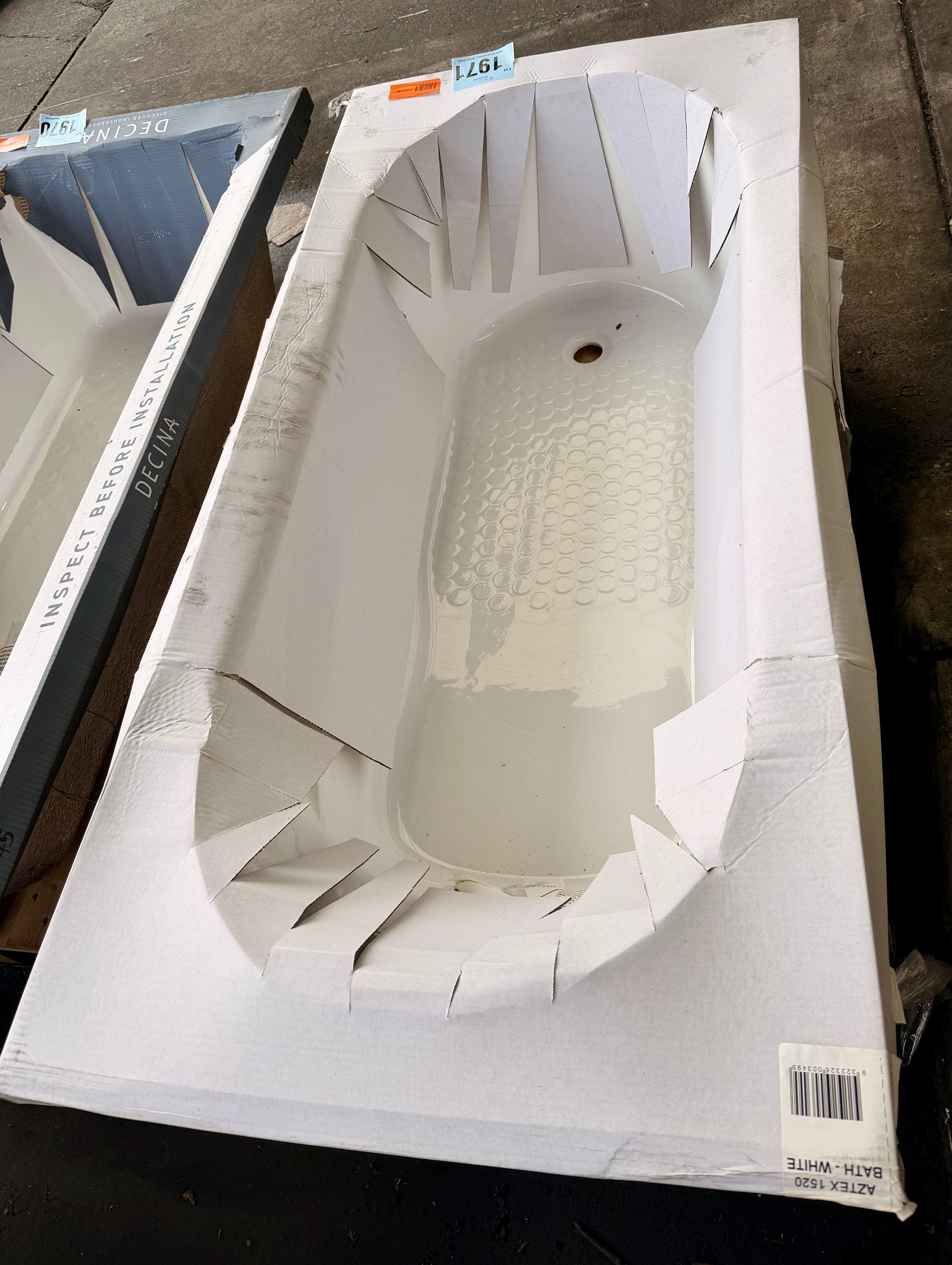 1510mm White gloss acrylic drop in bath (ax1510w)