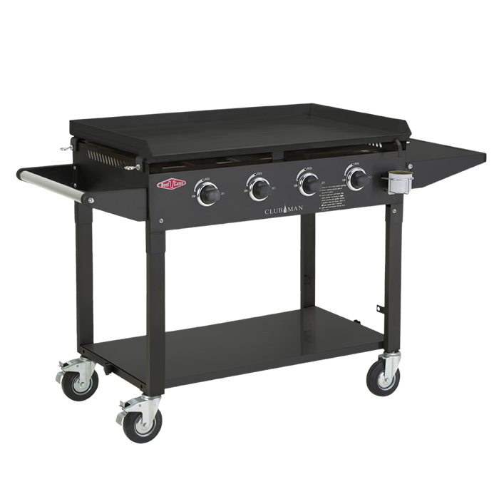 Beefeater Clubman black enamel 4 burner BBQ & trolley BD16640 (Pick up only)