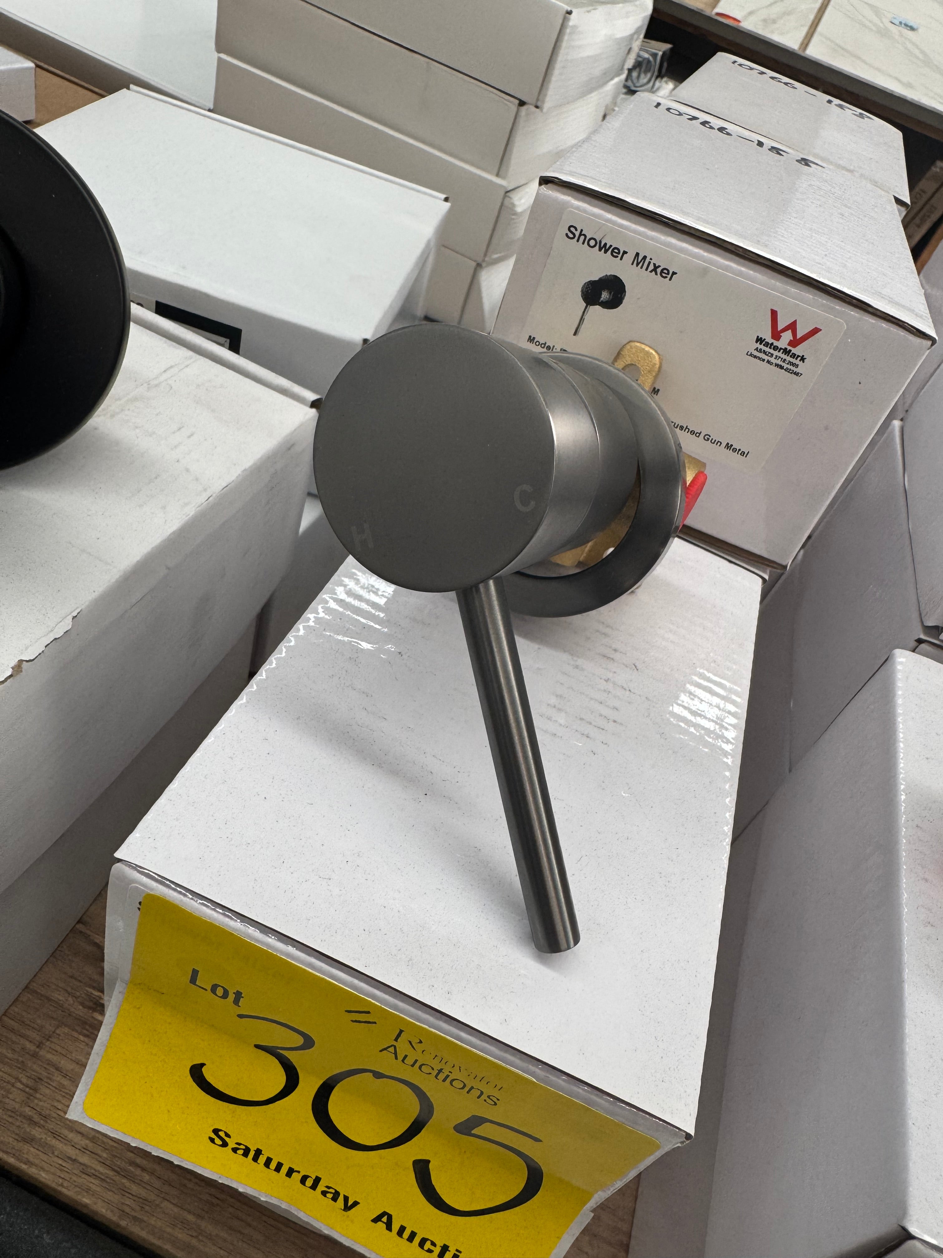 Daintree gunmetal round wall mixer (Pick up only)