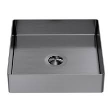 Opal graphite square 400x400mm Stainless Steel basin (Pick up only)
