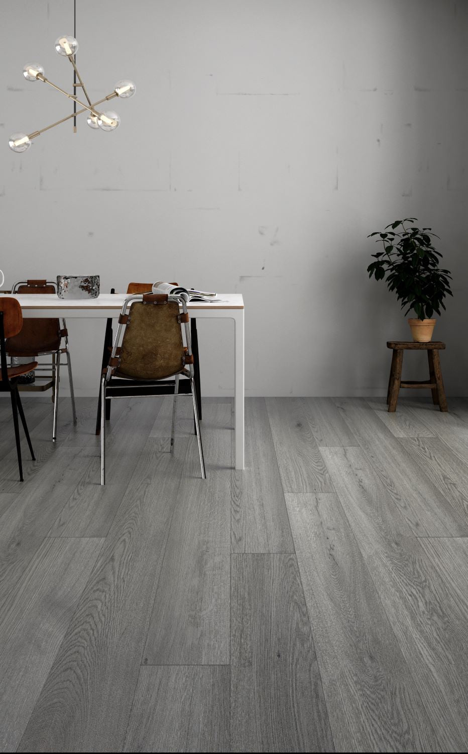 1540 x 182 x 6.5mm Kandos Grey Hybrid Flooring $27sqm (Pick up only)