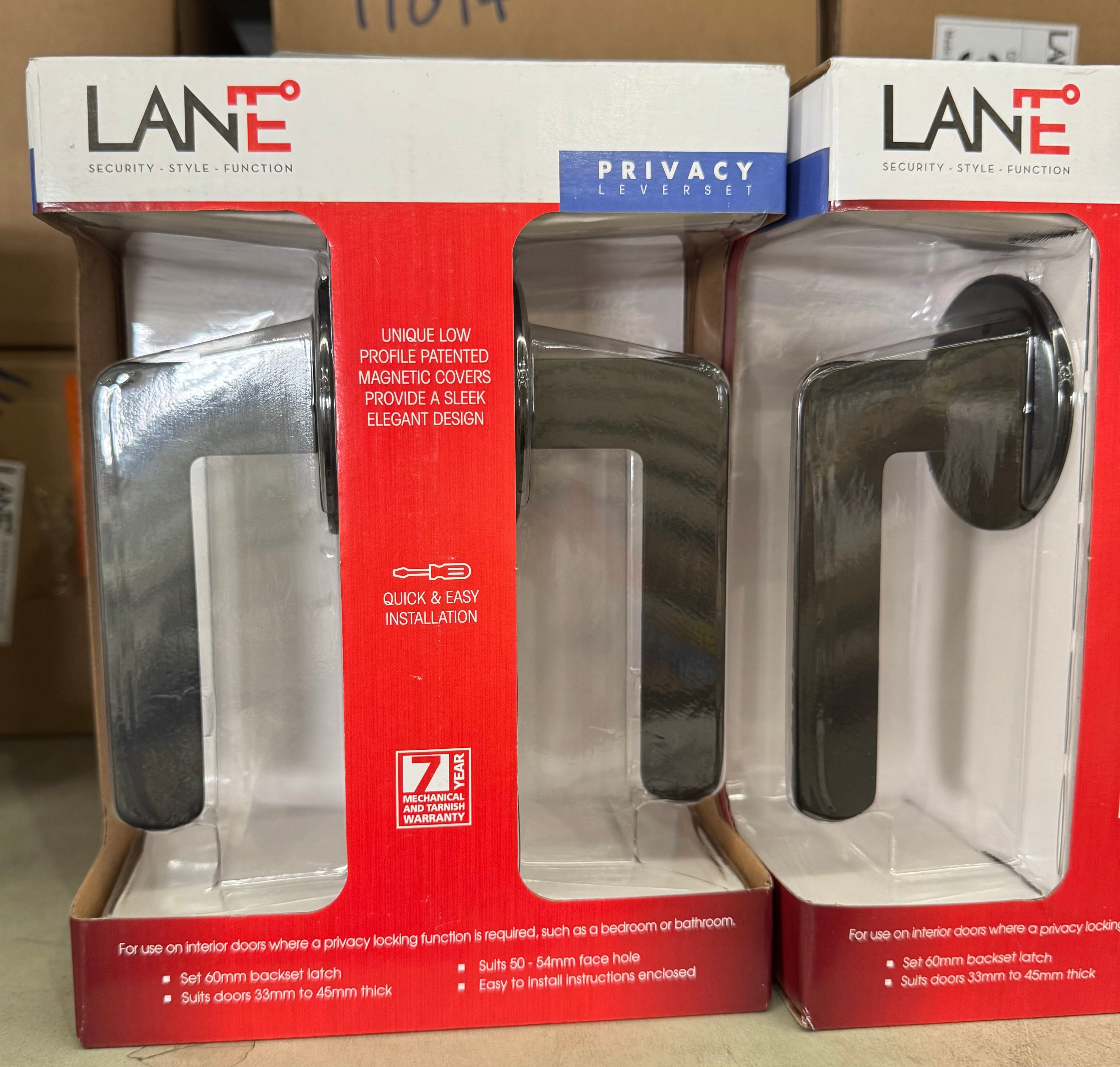 Lane Gianna Matte Black Lever Privacy Set (Pick up only)