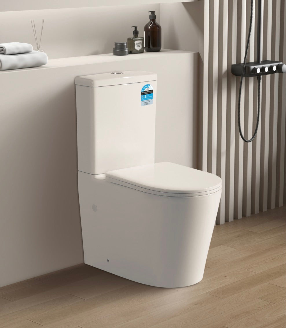Livis white porcelain rimless toilet suite (Pick up only)