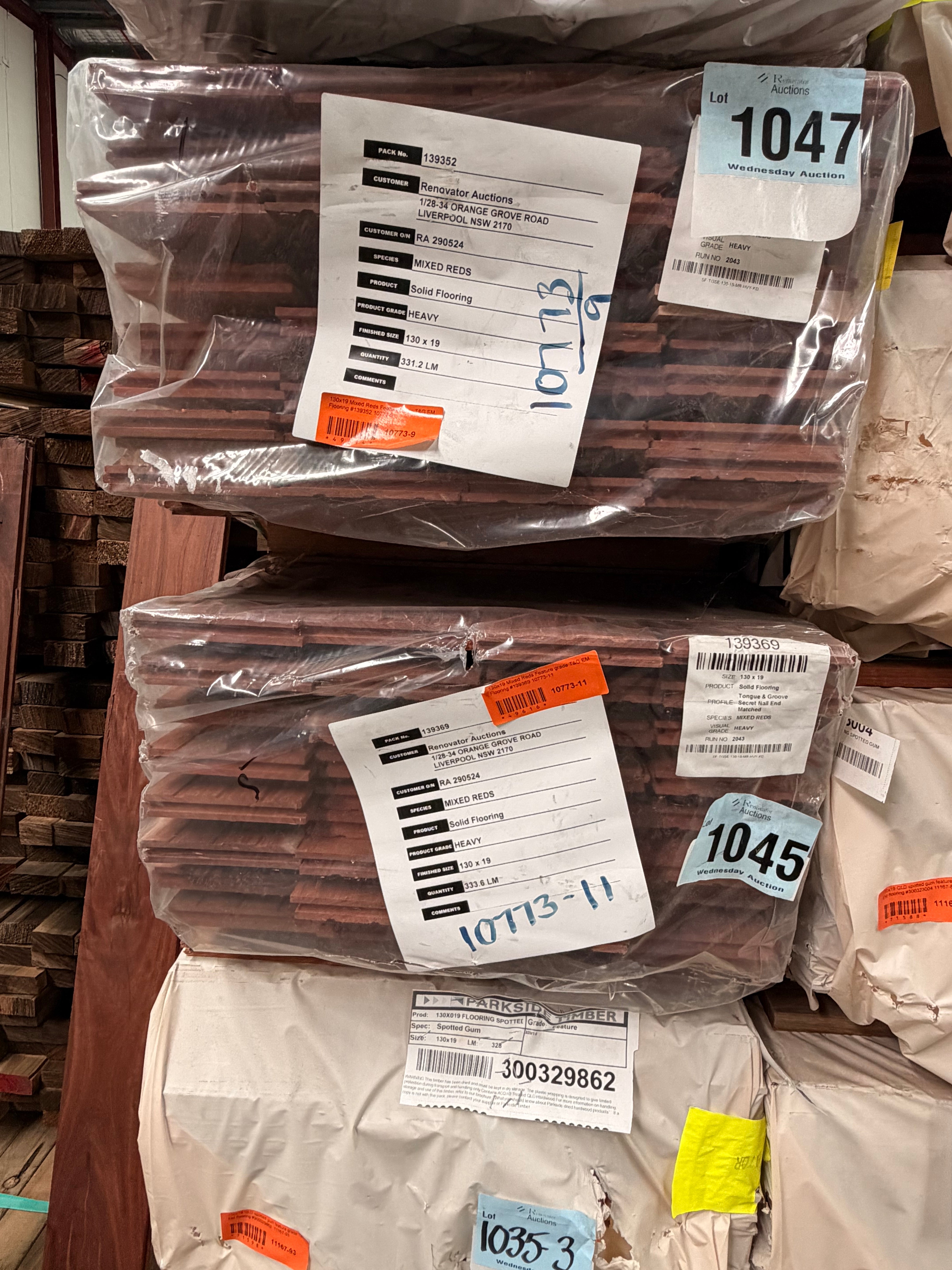 130x19 Mixed Reds Feature Grade hardwood flooring $5.95LM