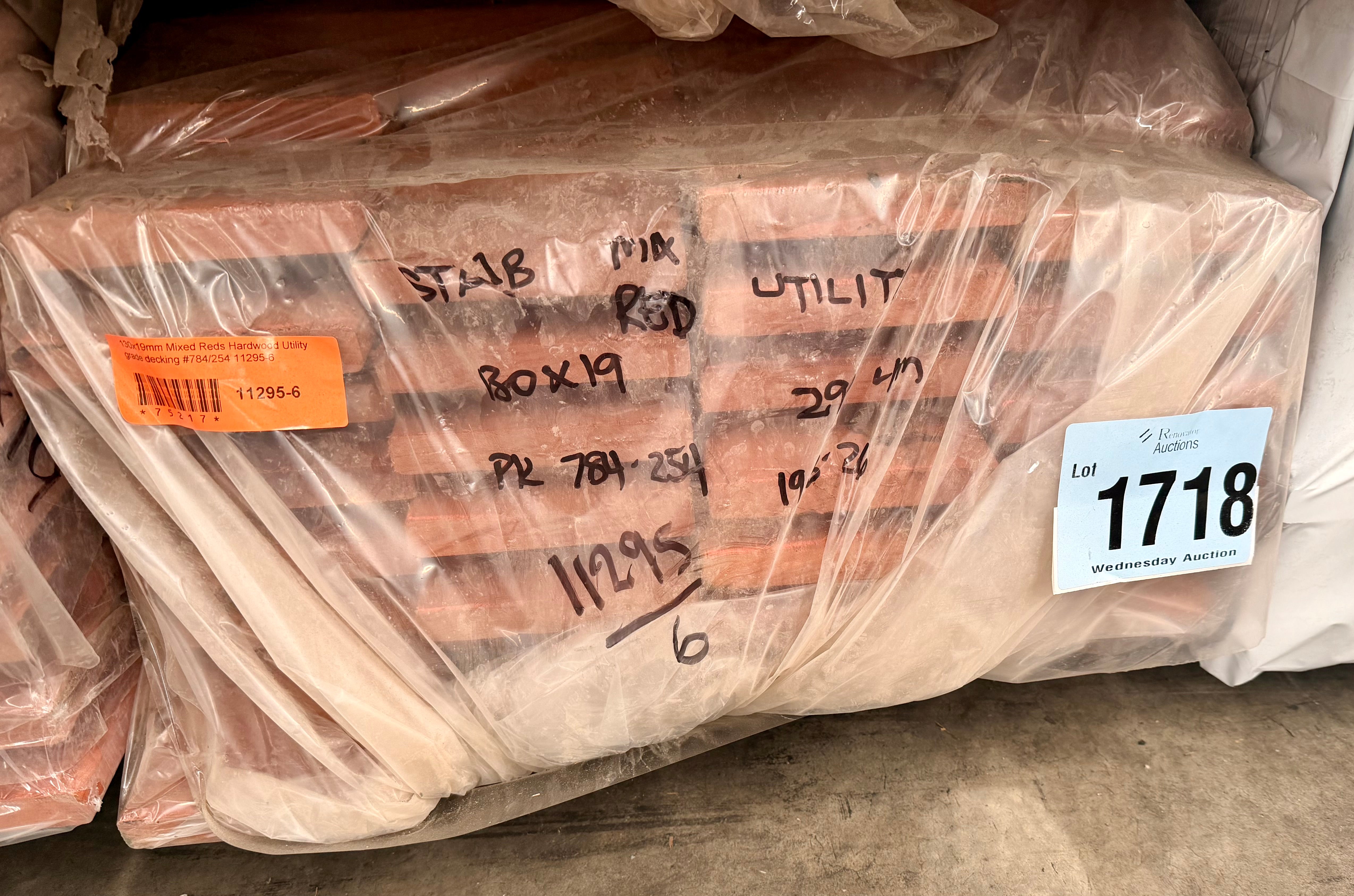 130x19mm Mixed Reds Hardwood Utility grade decking $5.99LM