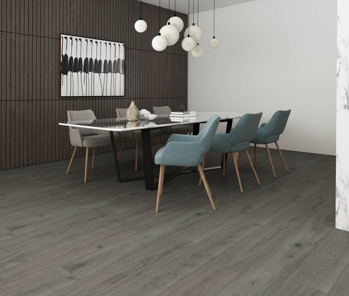 Moss Grey Engineered Oak Floating Floor 2200x220x20/6mm $70sqm (Pick up only)