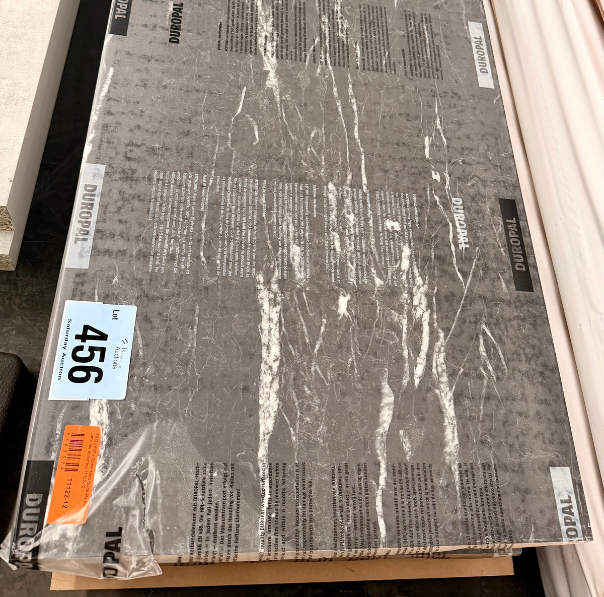4100 x 600 x 20mm Nero Black Marble look Laminate Benchtop $150 (pick up)