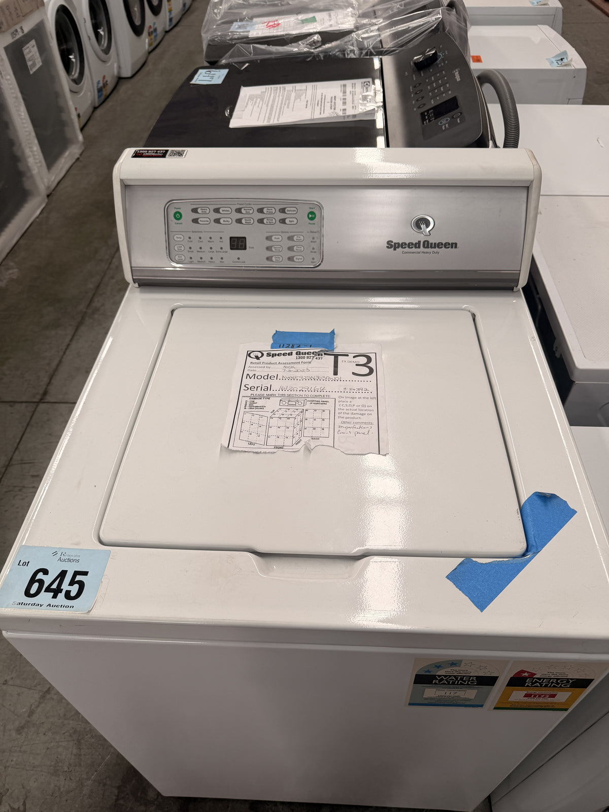 Speed Queen 8.5kg Touch control Top Load Washing Machine AWNE92SN303AW01 (Pick up)