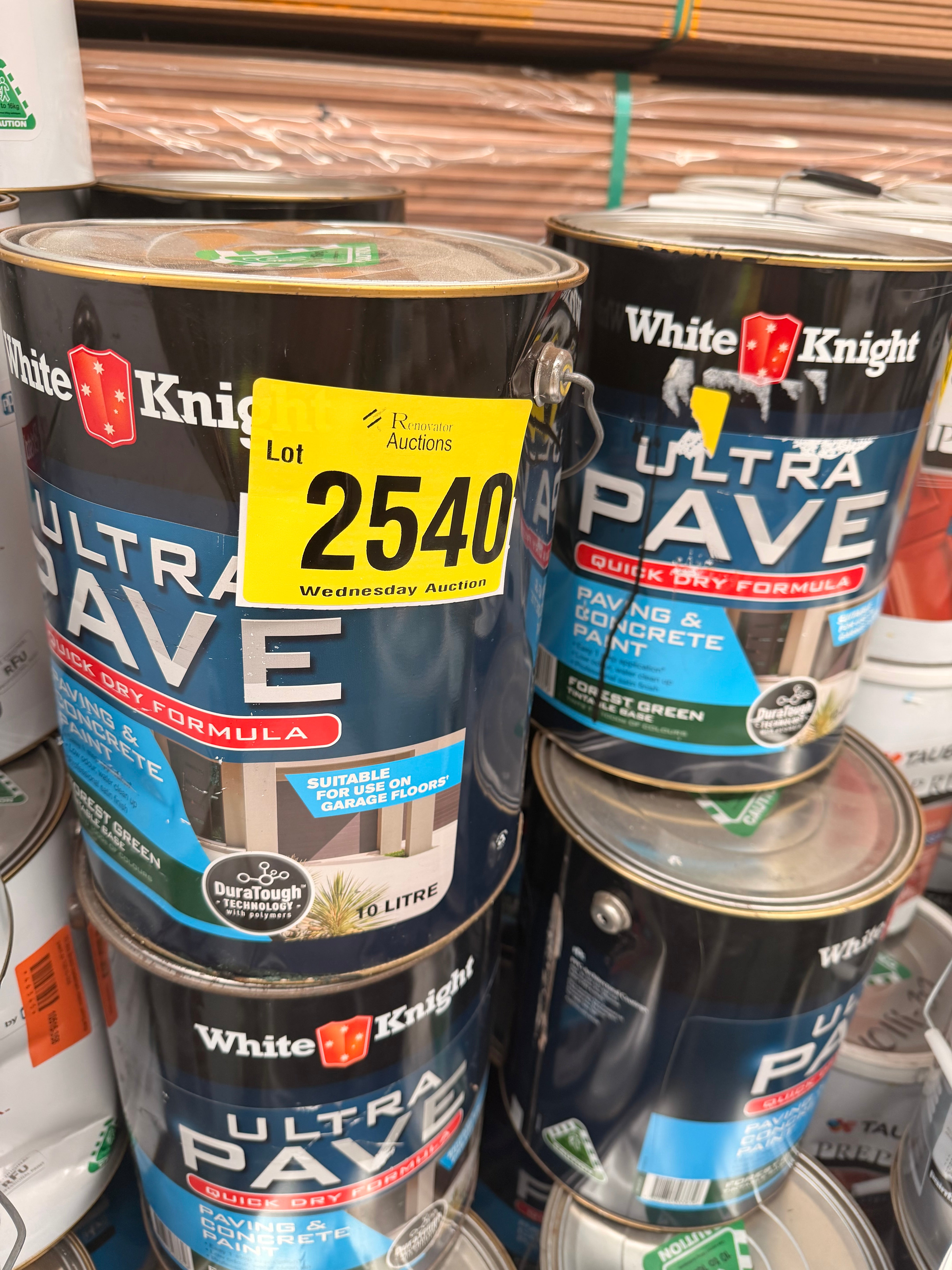 10 litre White Knight ultra pave forest green tintable base paving and concrete paint (Pick up only)