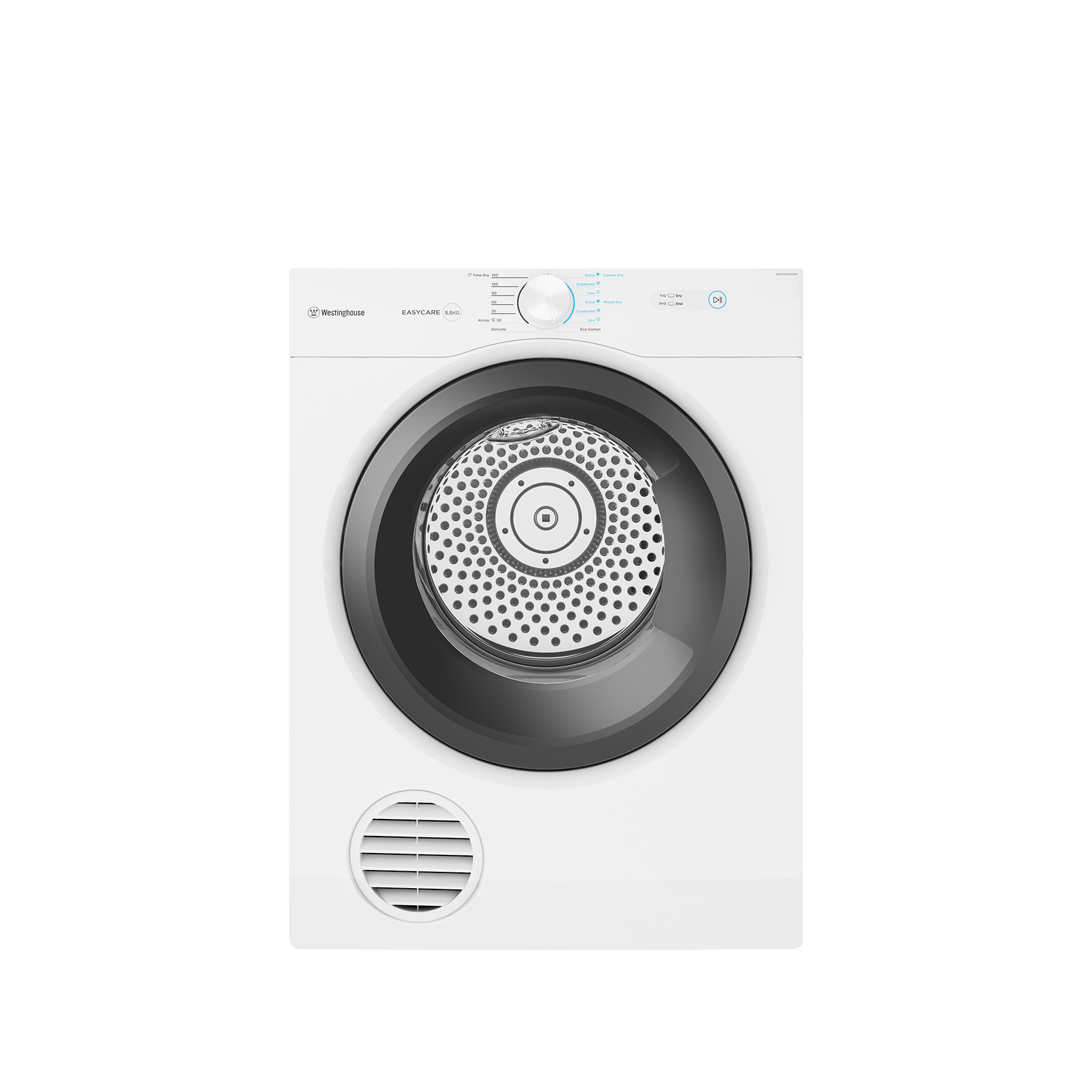 Westinghouse 5.5kg vented clothes dryer WDV556N3WB (Pick up only).